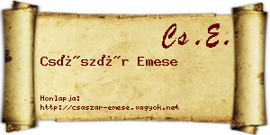 Császár Emese névjegykártya